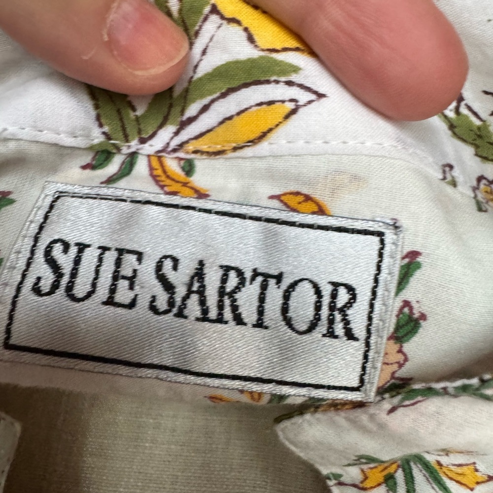 NWOT Sue Sautor Hamilton Floral Kaftan Dress Sherbert tiered maxi. Large